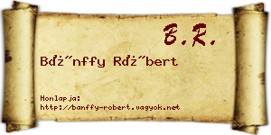 Bánffy Róbert névjegykártya