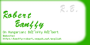 robert banffy business card